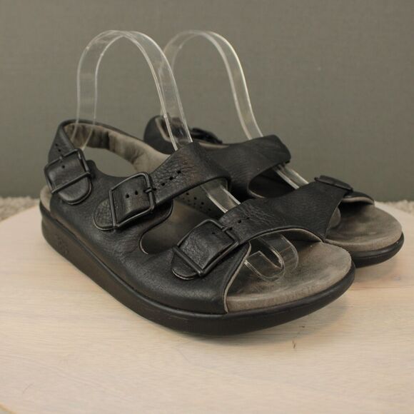 SAS Comfort Leather Sandals Mens 6 Black Adjustable Walking Shoes Shoes main image 11